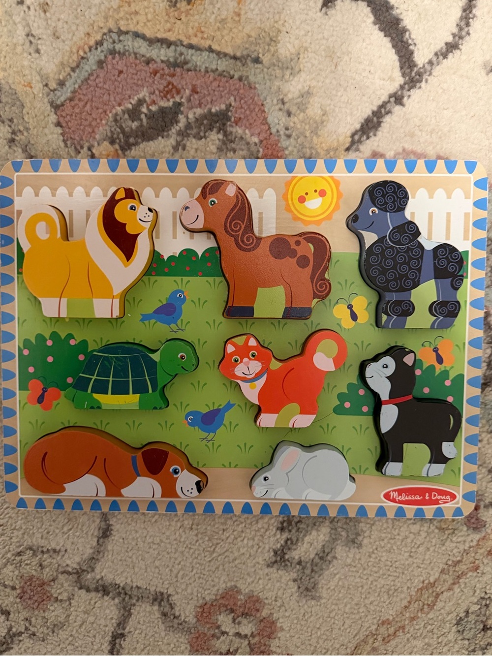 Melissa & Doug Kids Animal Puzzle - Multi-Color Wooden